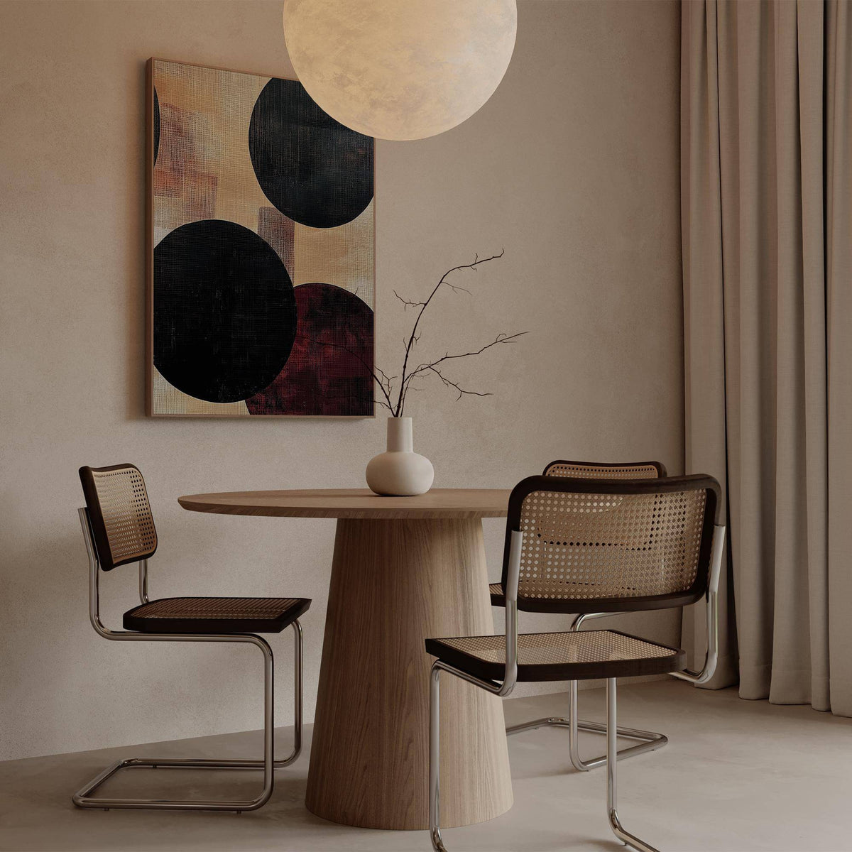 Modern abstract neutral art for sophisticated home styling