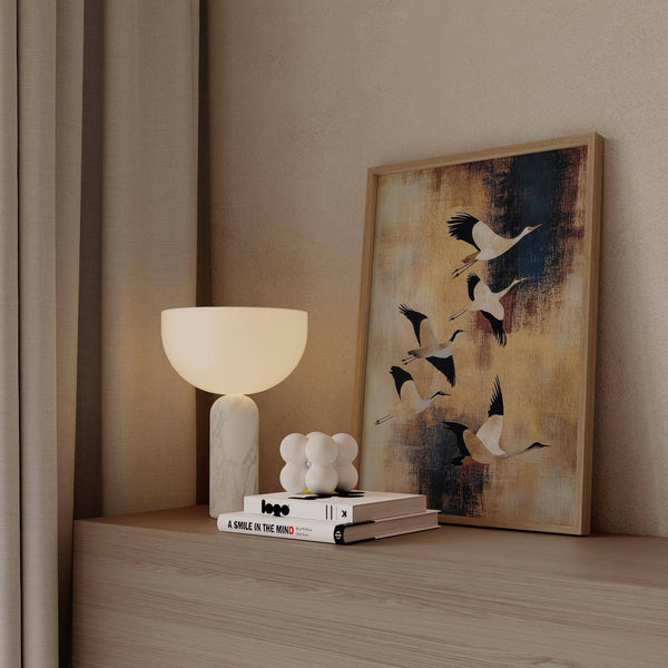 modern bird wall art with minimalist silhouettes