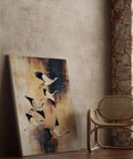 High-quality print of cranes flying in serene formation