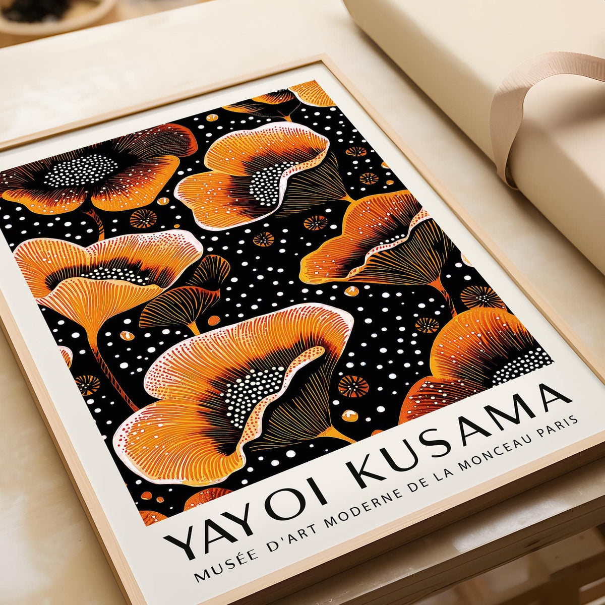 contemporary orange print with creative design