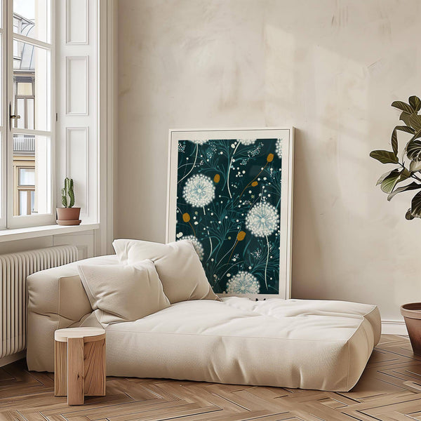 Modern Yayoi Kusama green print for contemporary interiors