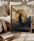 Elegant samurai wall art for Japandi and zen interiors