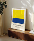 Kelly-inspired bold colour block wall art