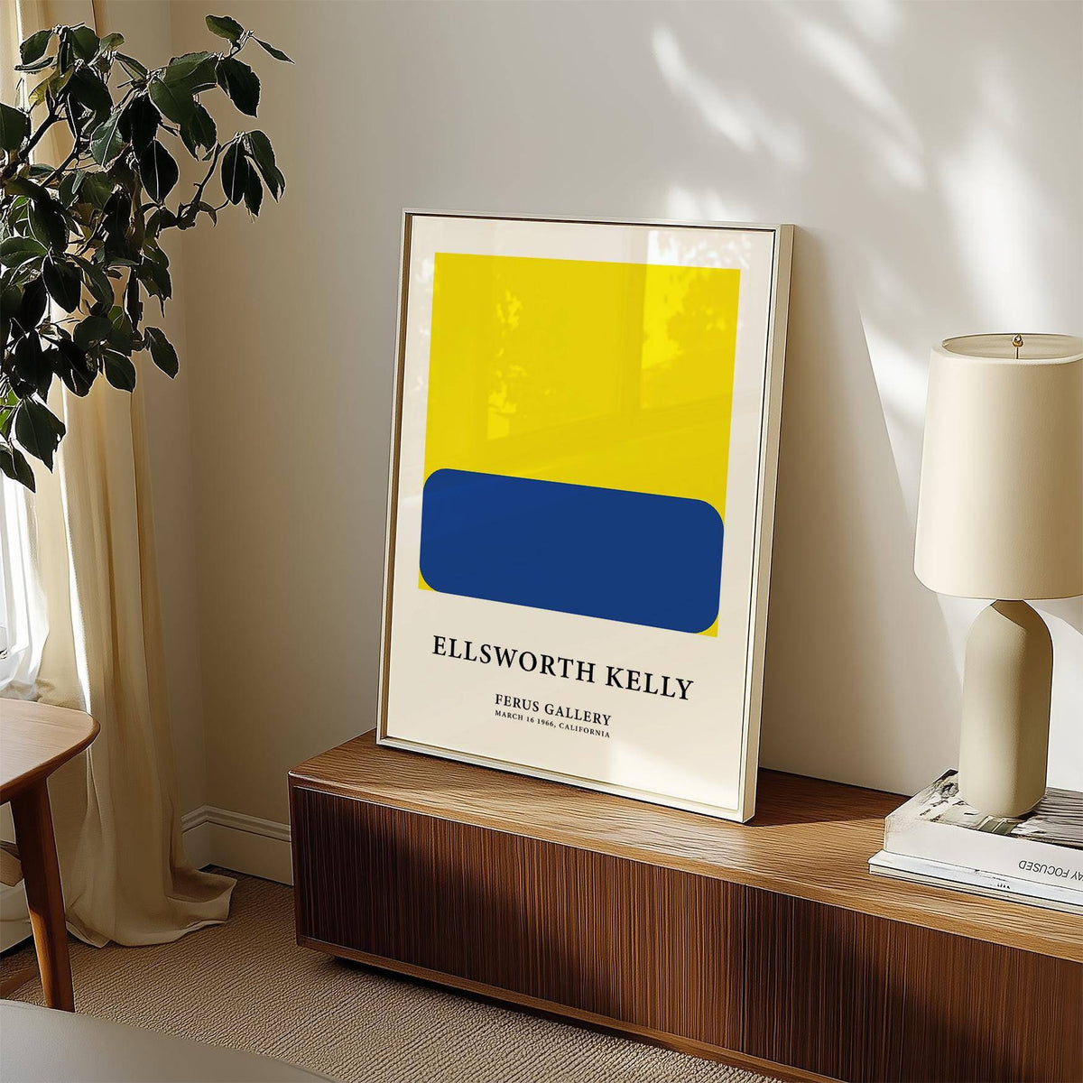 Modern minimalist artwork in a geometric composition for living room walls