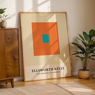 Minimalist Ellsworth Kelly artwork with geometric precision