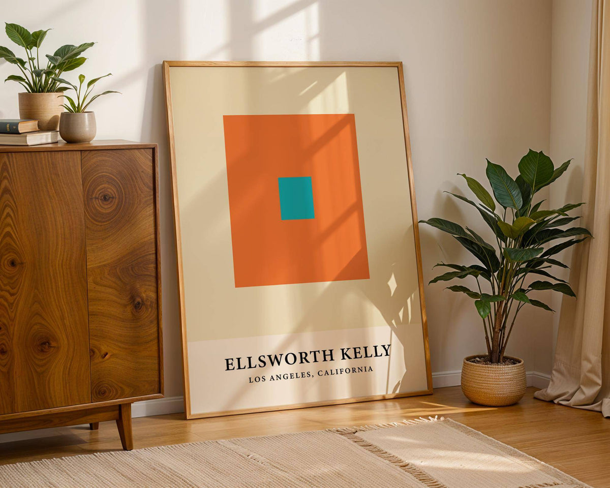 Minimalist Ellsworth Kelly artwork with geometric precision