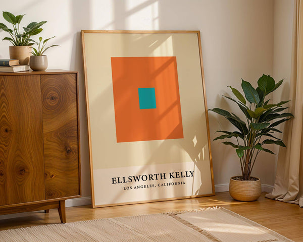 Minimalist Ellsworth Kelly artwork with geometric precision