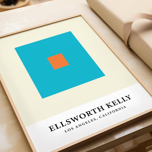 Abstract wall office art inspired by Ellsworth Kelly for contemporary decor