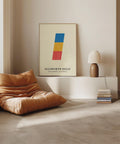 Bold primary colour geometric poster