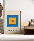 Bold red yellow blue square design