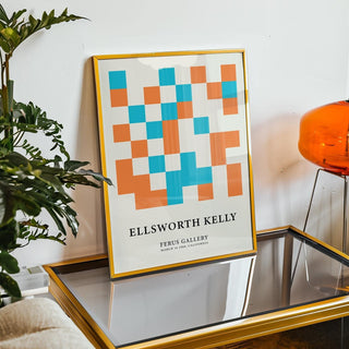 Vibrant large geometric wall art perfect for modern living rooms