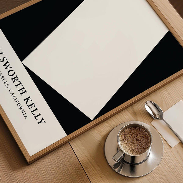 Stylish black and white office print for refined decor