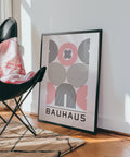 Retro-inspired Bauhaus wall art with abstract design