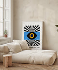 Mid-century modern Bauhaus eyes print