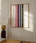 Minimalist Bauhaus print with colourful stripes