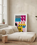 Bold Bauhaus-inspired wall art for living rooms