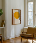 Contemporary modern wall art with sunburst design