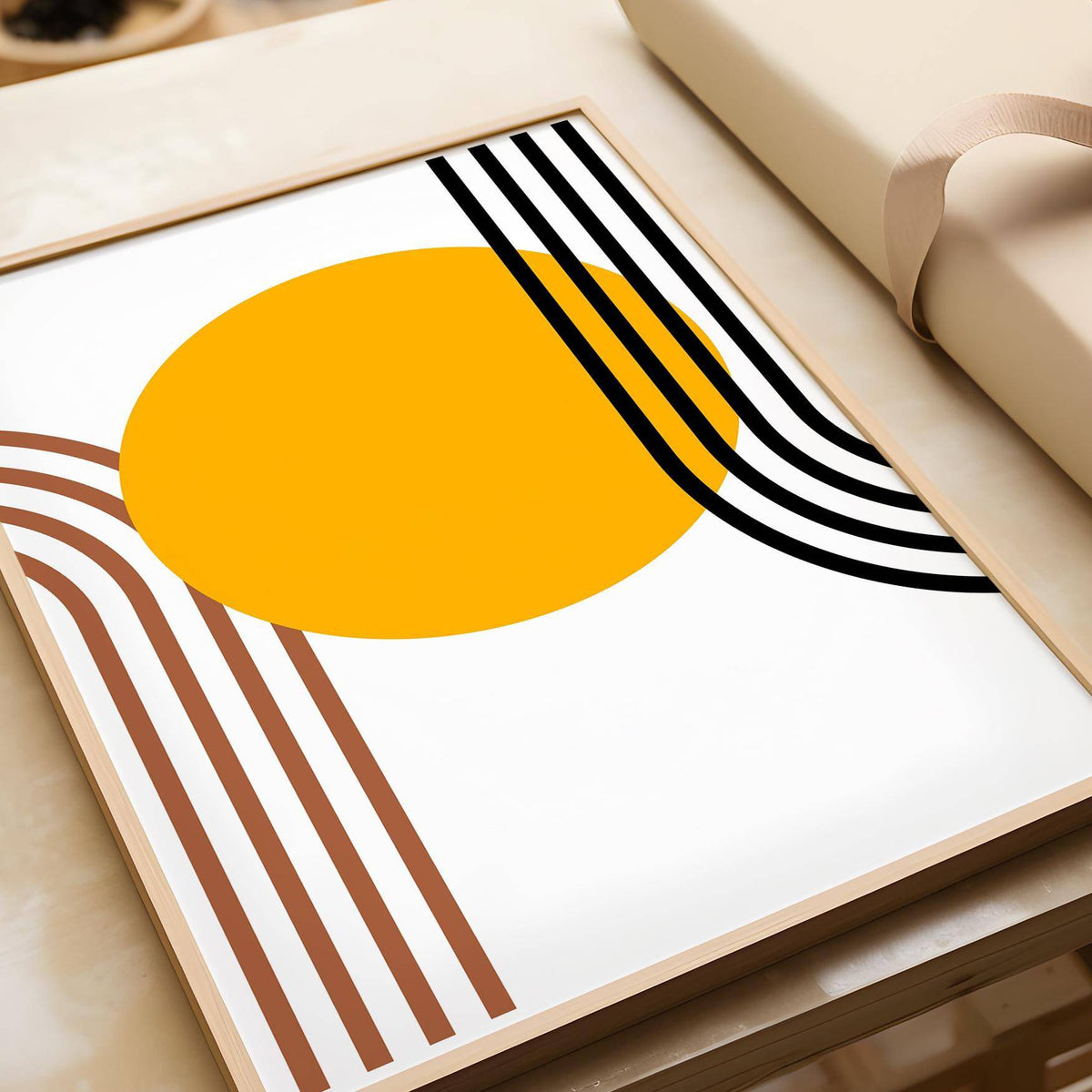 Bauhaus sun print perfect for artistic and stylish interiors
