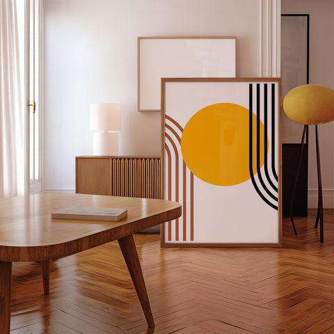 Sun-inspired abstract art for contemporary interiors