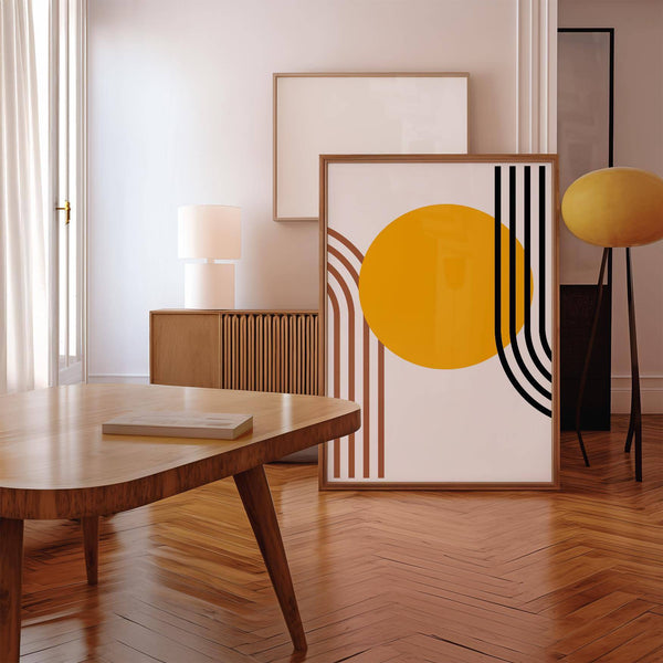 Bauhaus sun print perfect for artistic and stylish interiors