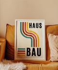 Bold Bauhaus inspired art for vintage decor