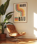 Vintage geometric poster in Bauhaus style