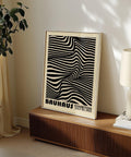 Abstract striped wall print for modern decor