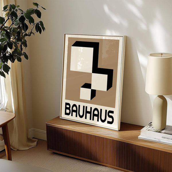 Unique geometric wall hanging blending tradition and modernism