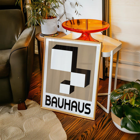 Contemporary Bauhaus poster for home decor