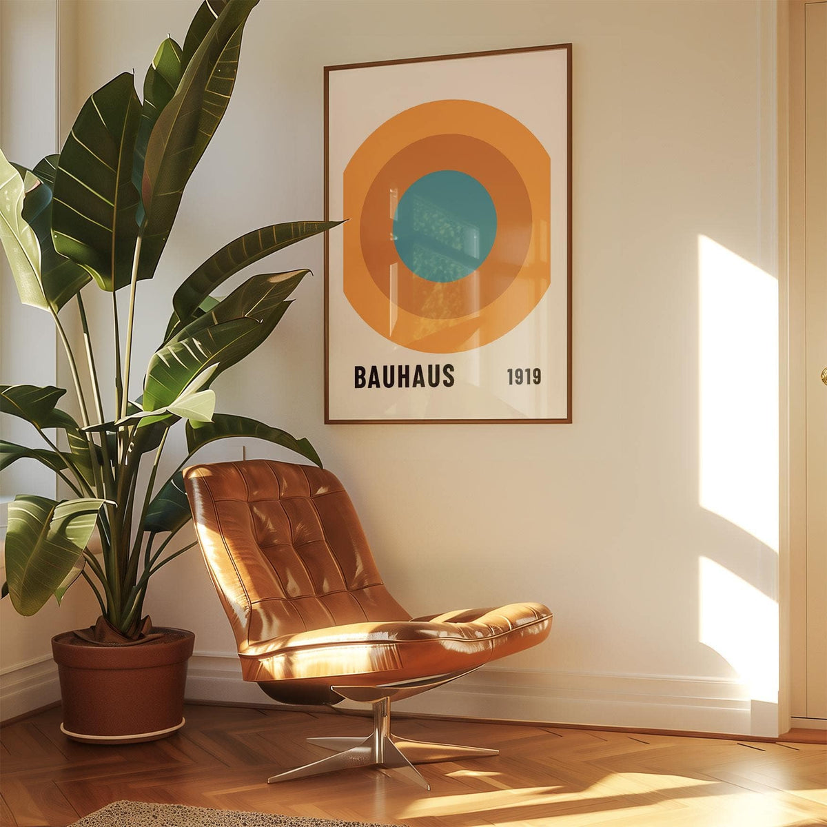 Bauhaus Circle Poster inspired by modern design