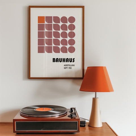 Retro minimalist Bauhaus art for modern decor