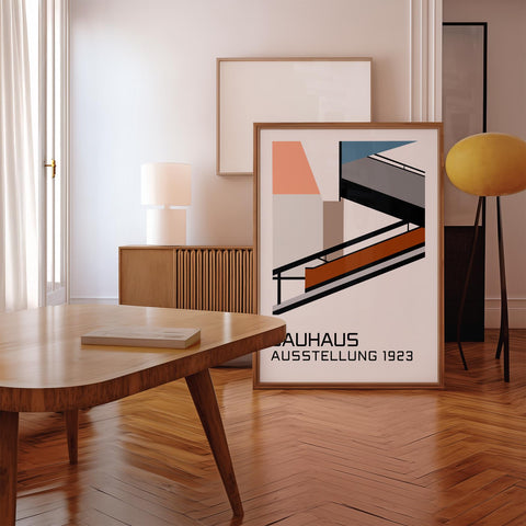 Sophisticated Bauhaus architectural wall art