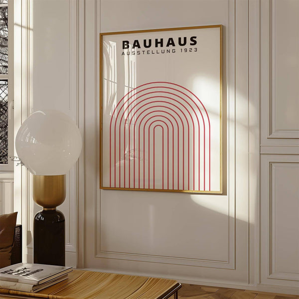 High-quality original Bauhaus poster with structured minimalist design