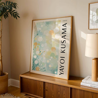 Harmonious blend of soft blues in light blue wall decor print