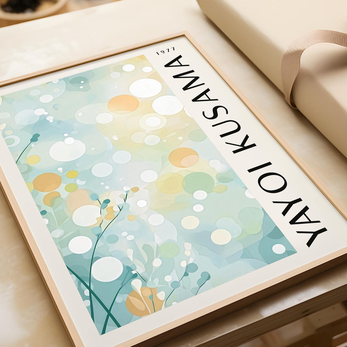 Light blue wall decor with matte finish and calming palette