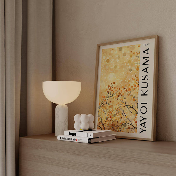 Yellow nature art print for warm and serene spaces