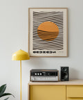 Abstract poster with mid-century modern style