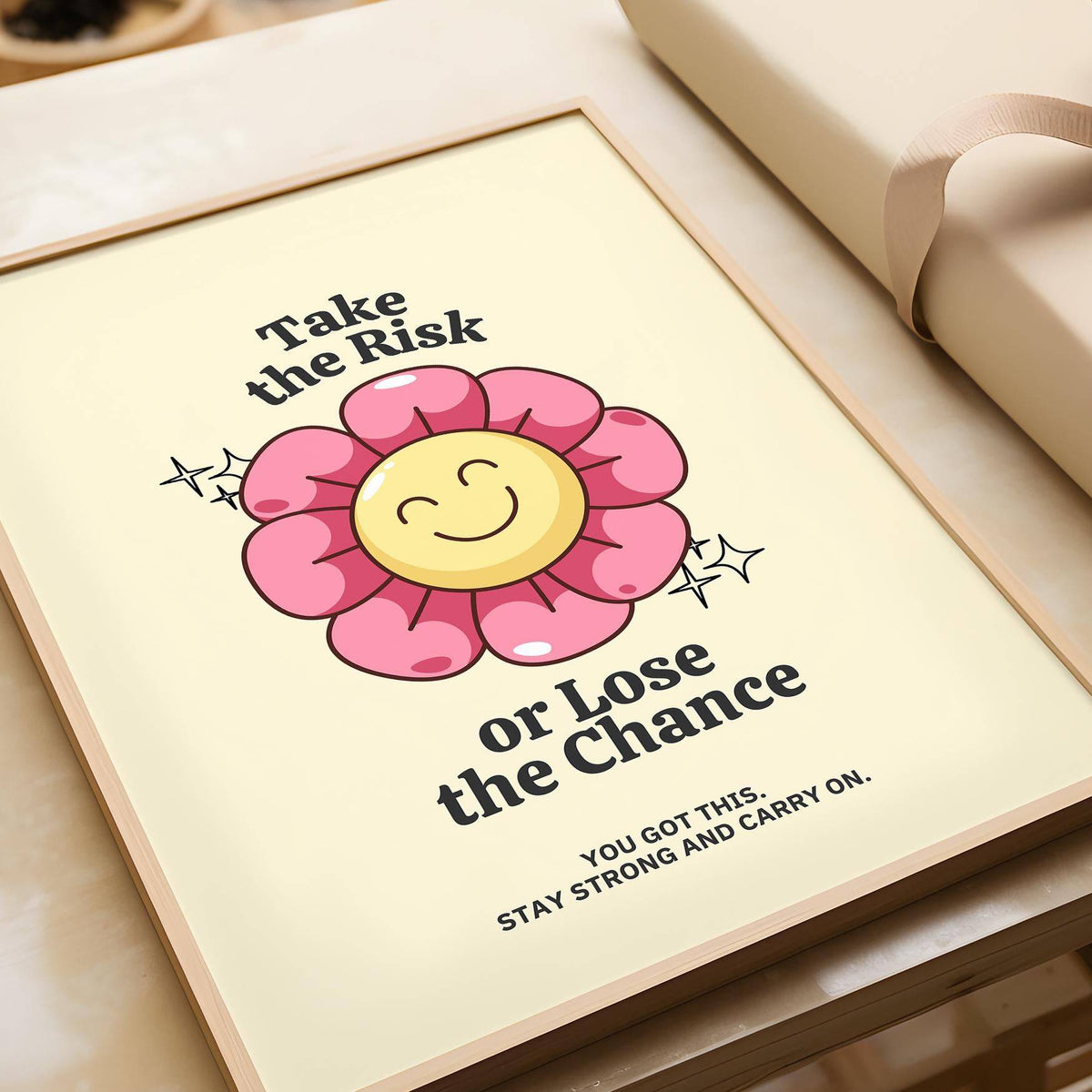 Vibrant poster that inspires confidence as motivational quotes wall art