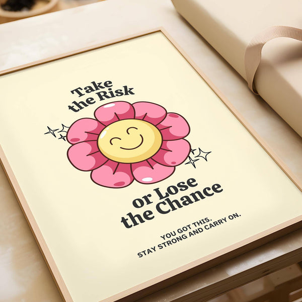 Vibrant poster that inspires confidence as motivational quotes wall art