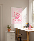 Motivational wall art for teen girl room