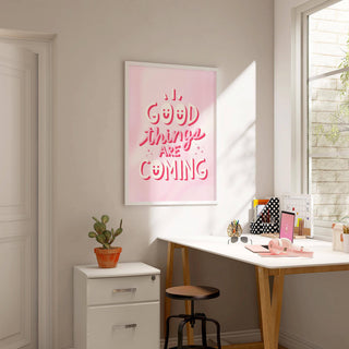 "Good Things Are Coming" motivational posters for students with playful design