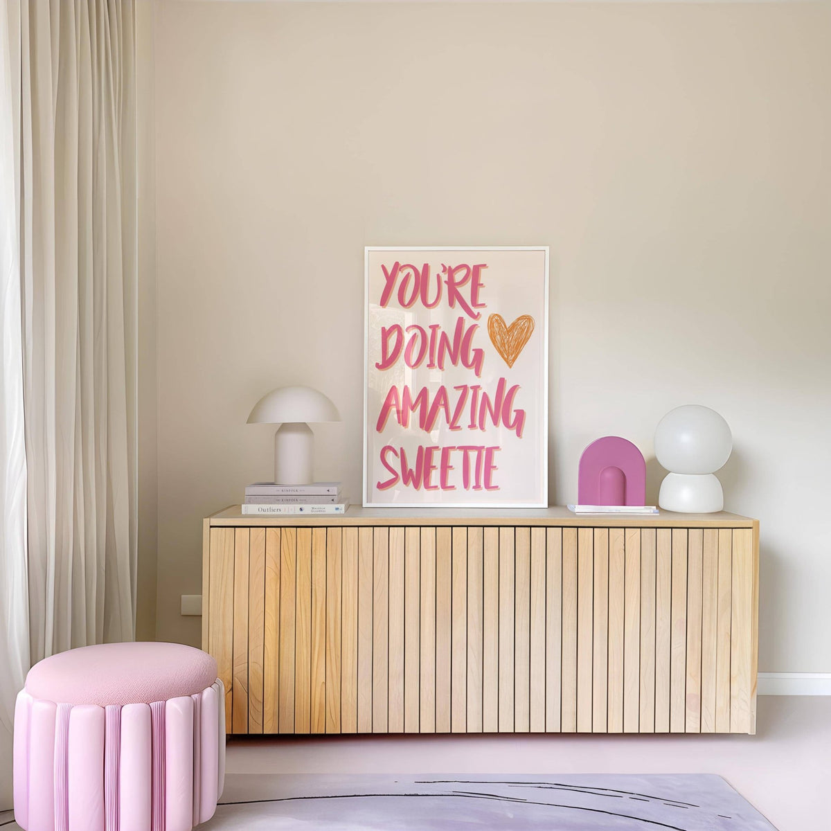 Positive affirmation wall art as part of good motivational posters series