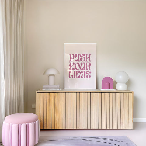 Inspirational wall art with retro typography