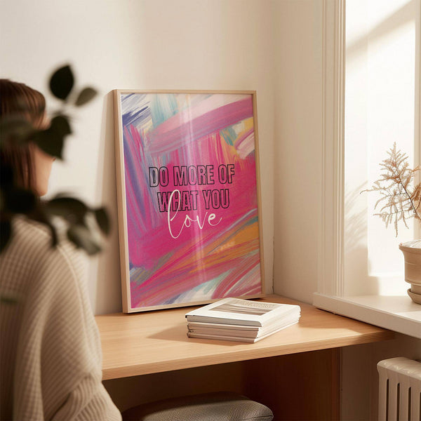 Stylish pink motivational posters for creative spaces