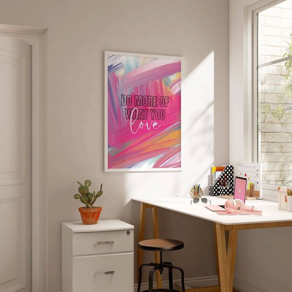 Pink motivational posters ideal for creative workspaces
