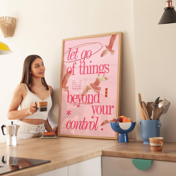 Soothing quote and pastel tones in posters with inspirational sayings