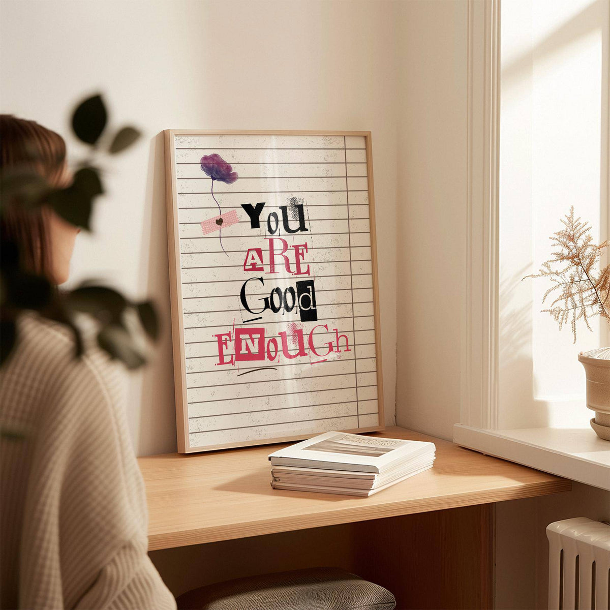 Daily reminder wall print as part of posters of positivity collection
