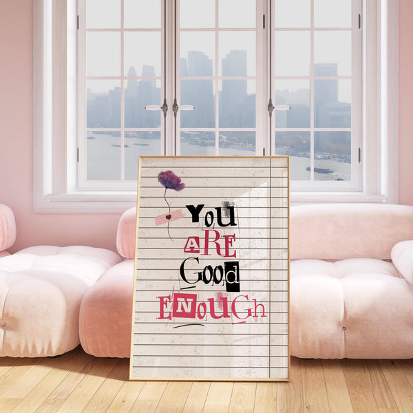 Soft pastel motivational posters of positivity for gentle affirmations