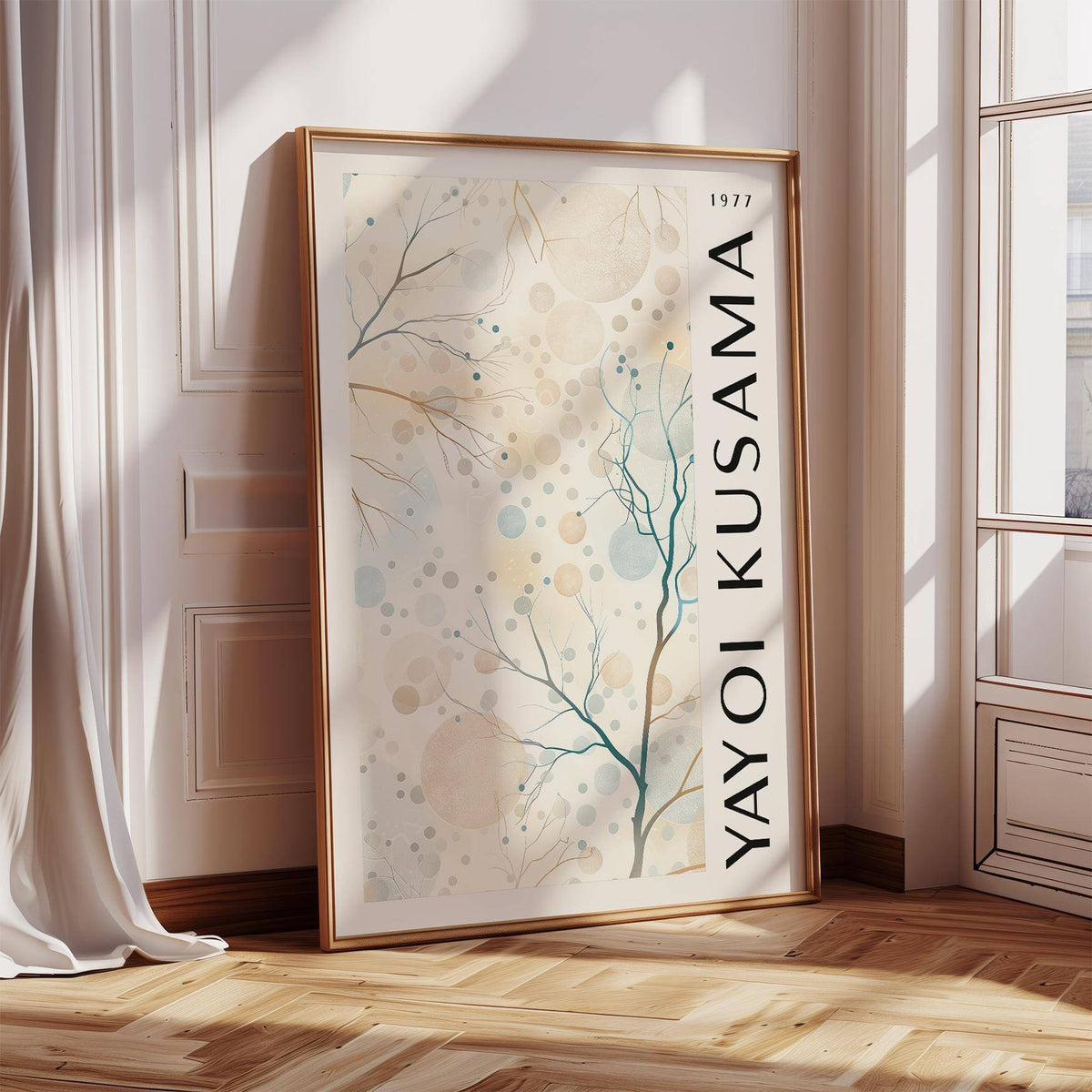 Abstract organic shapes in nature prints for modern wall decor