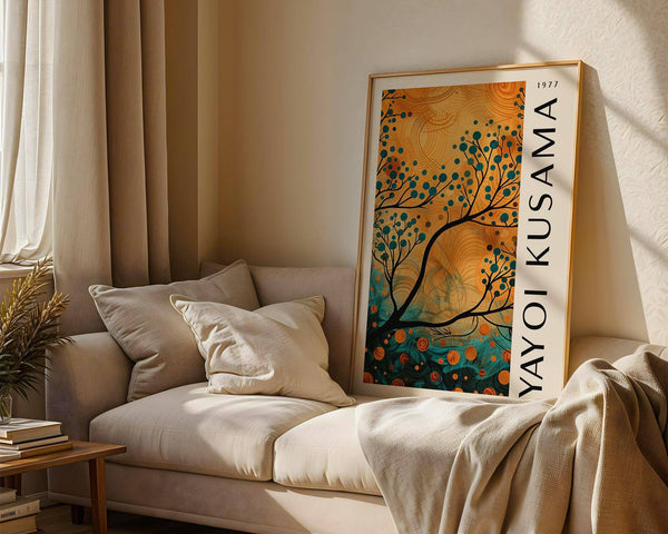Seasonal autumn wall art for living room ambience